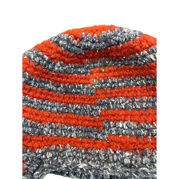 Native Creation Handmade gray red wool Earflap winter hat SKU 9173 - Picture 2 of 14